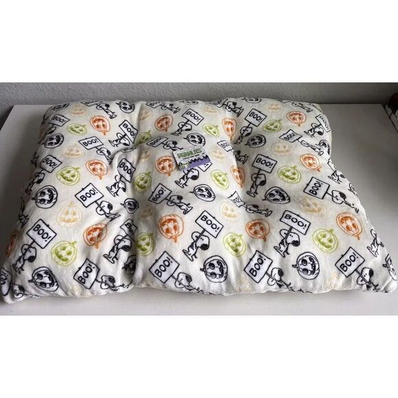 PEANUTS SNOOPY Halloween Dog Cozy Pet BED Super Soft Jack O Lantern BOO 39 X 26” - Picture 2 of 16